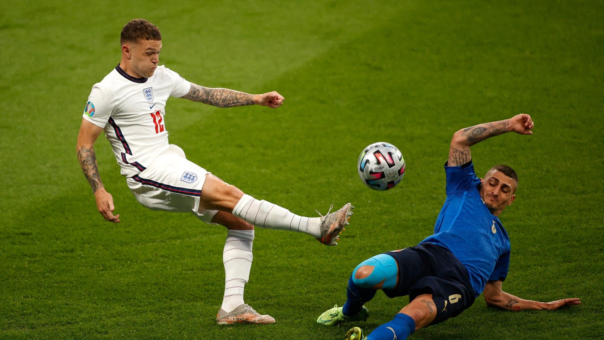 Kieran Trippier Marco Verratti England Italy Euro 2020