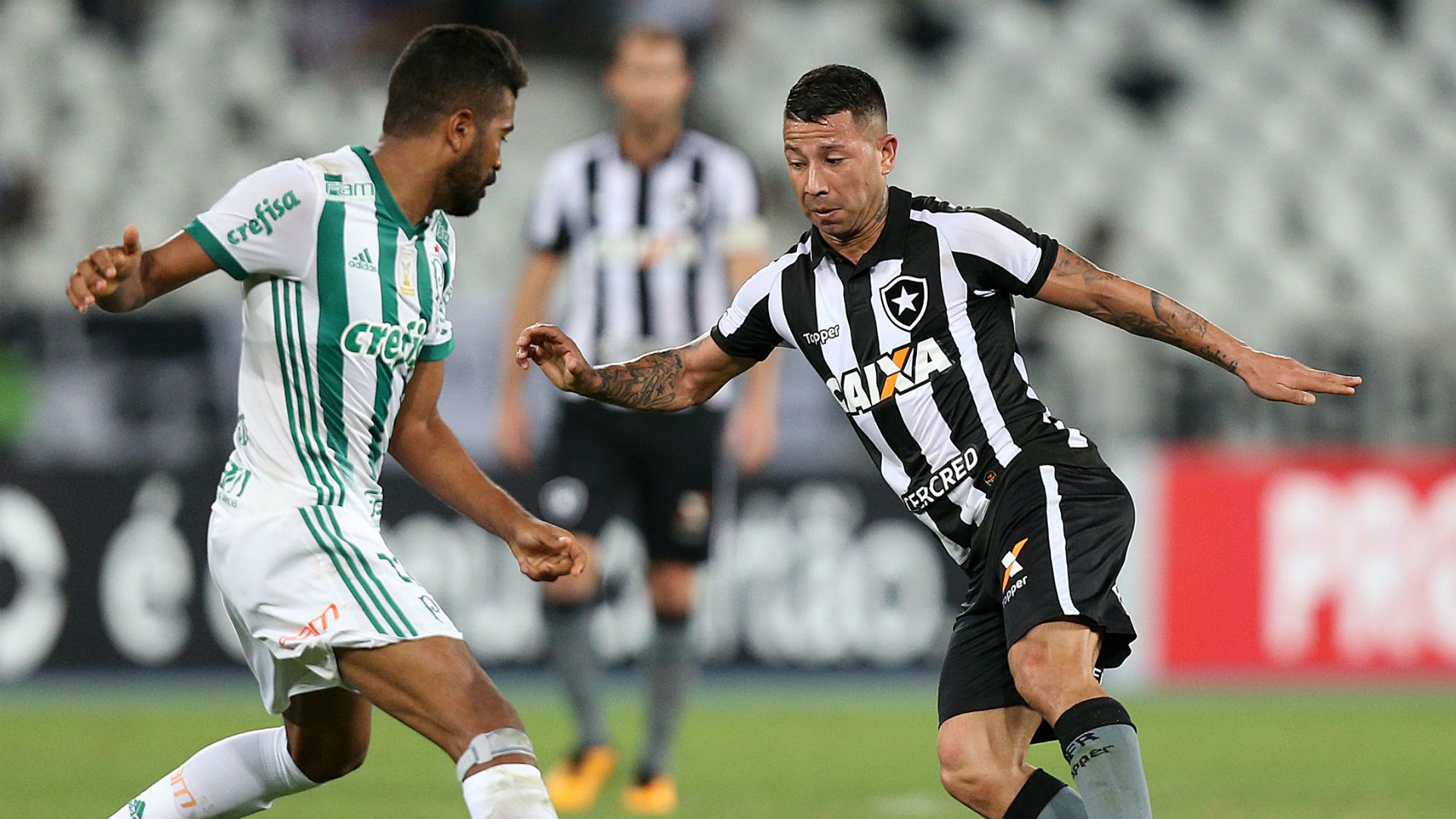 Leo Valencia Botafogo Palmeiras Brasileirão 03 08 2017