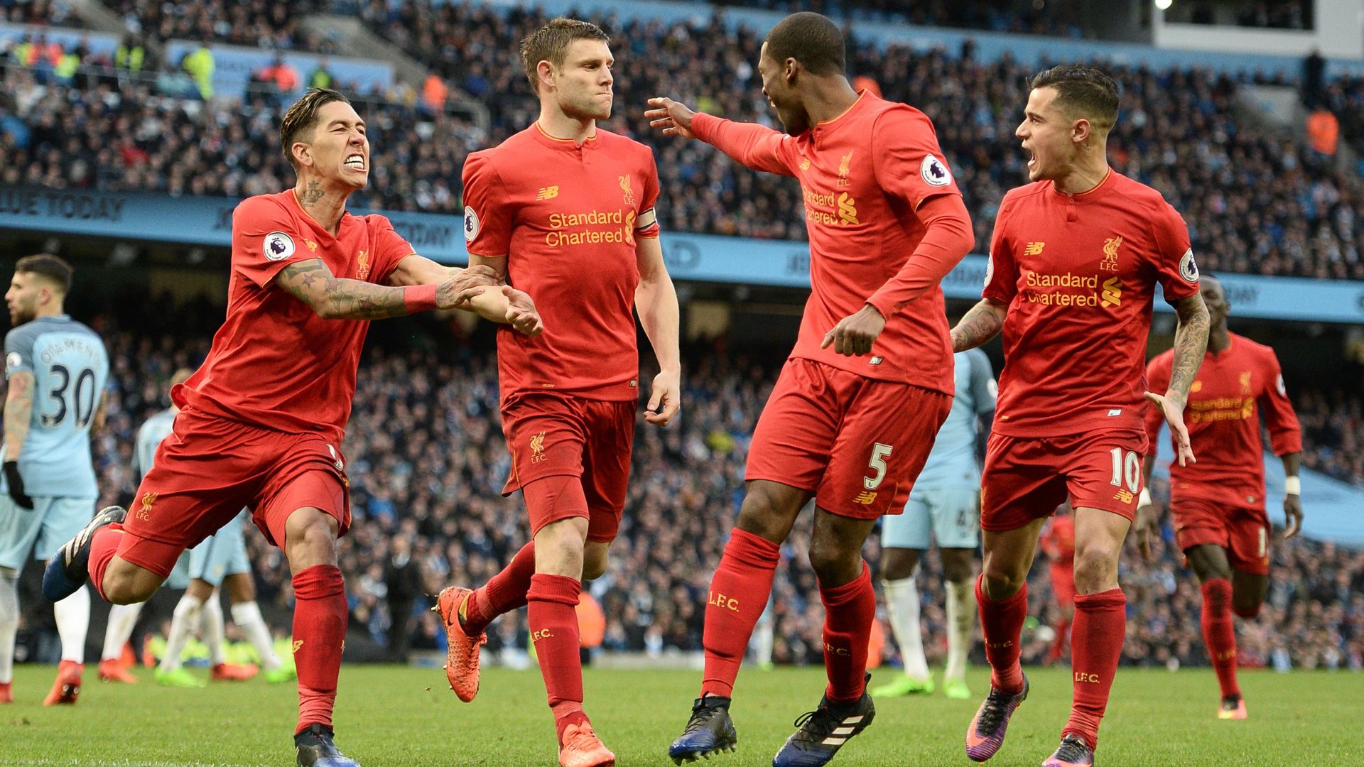 FC Liverpool celebrates James Milner Premier League 19032017