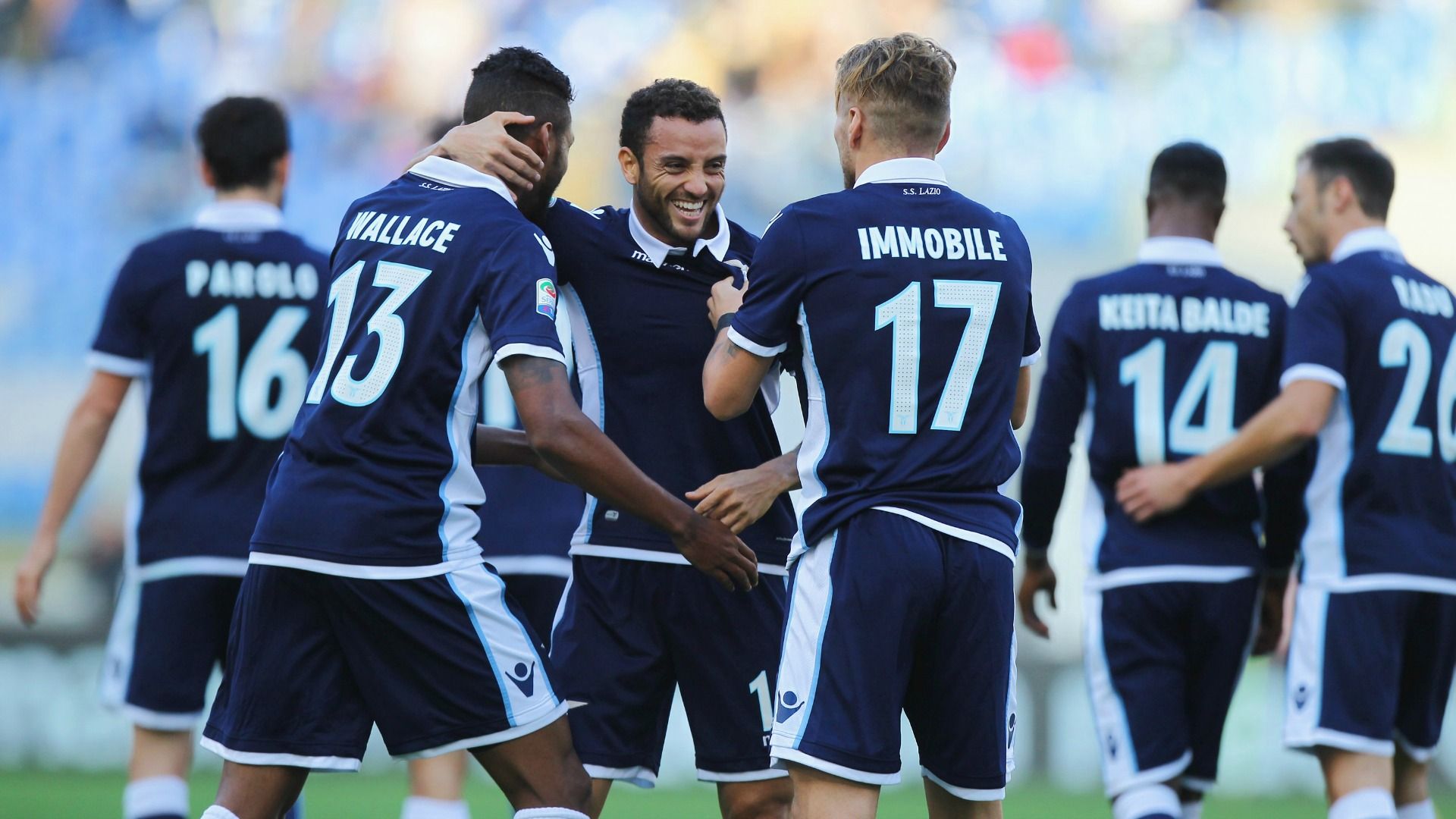 Lazio celebrating Lazio Genoa Serie A