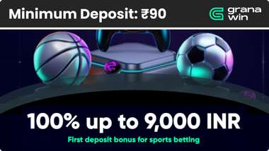 Granawin Welcome Bonus Banner With Minimum Deposit