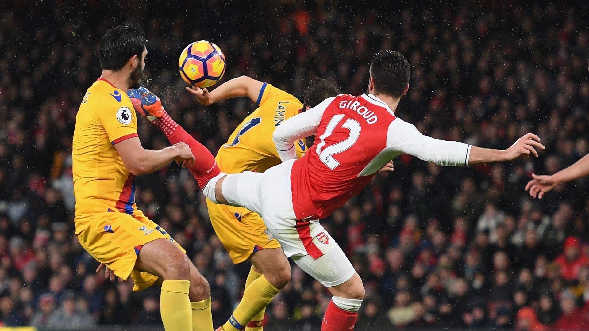 Olivier Giroud, Arsenal vs Crystal Palace, scorpion kick