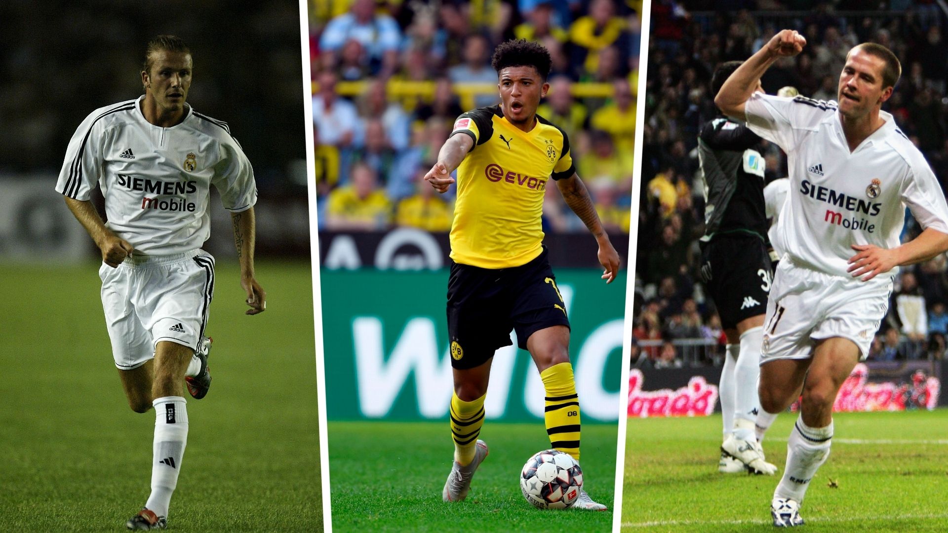 David Beckham, Jadon Sancho, Michael Owen