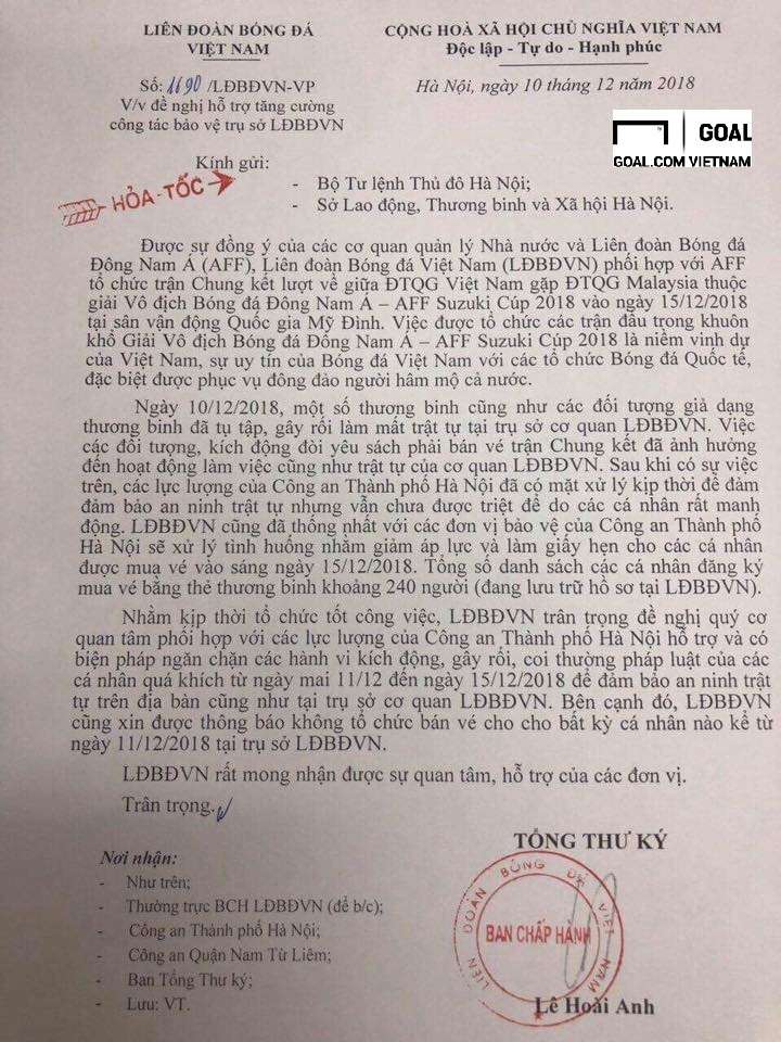 Công văn hỏa tốc VFF