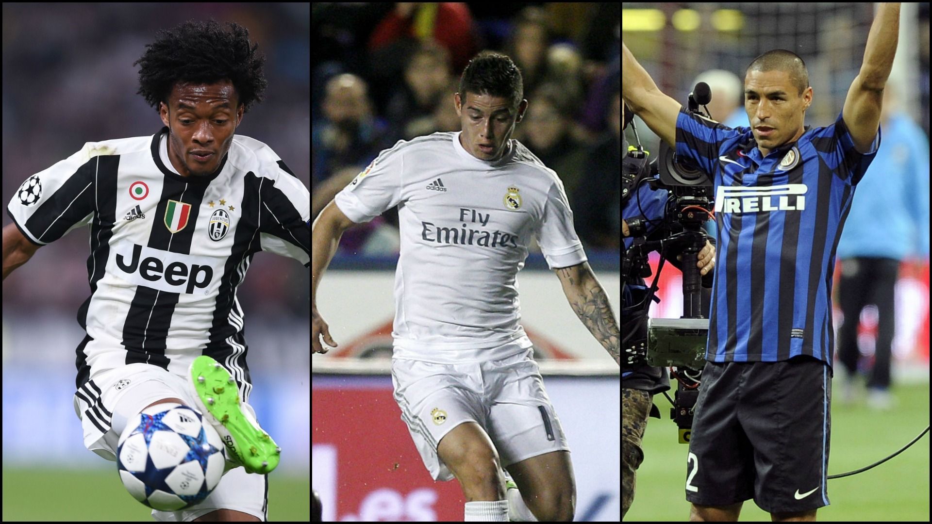 Cuadrado, James, Iván Córdoba Collage