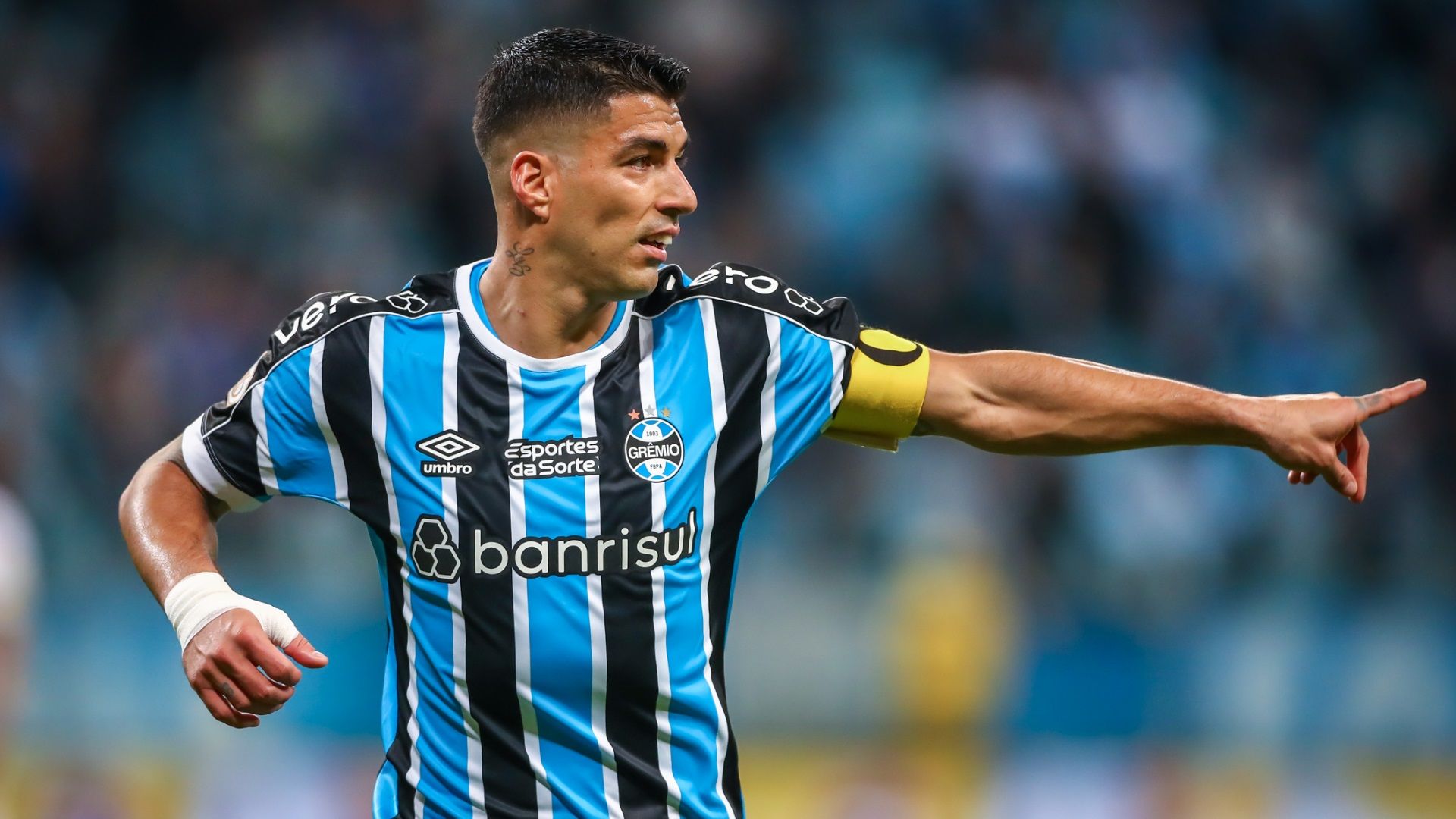 Luis Suárez, em ação pelo Grêmio na temporada 2023