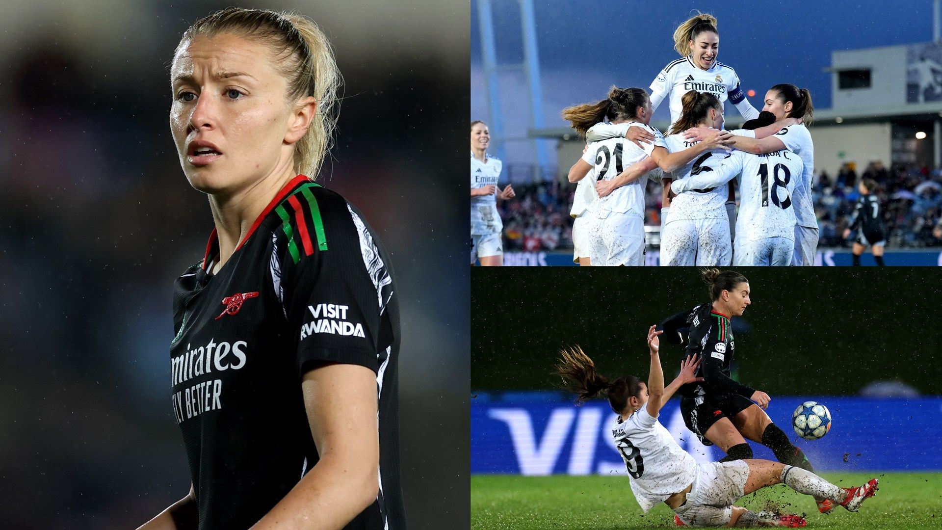 Arsenal women's player ratings vs Real Madrid: Leah Williamson and Manuela Zinsberger errors prove costly as Gunners fail to deal with awful pitch in Champions League defeat | Goal.com UK