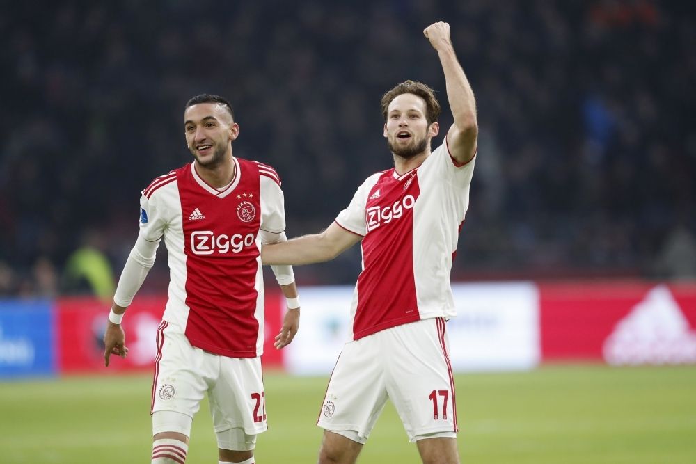 Hakim Ziyech Daley Blind Ajax-hattricks