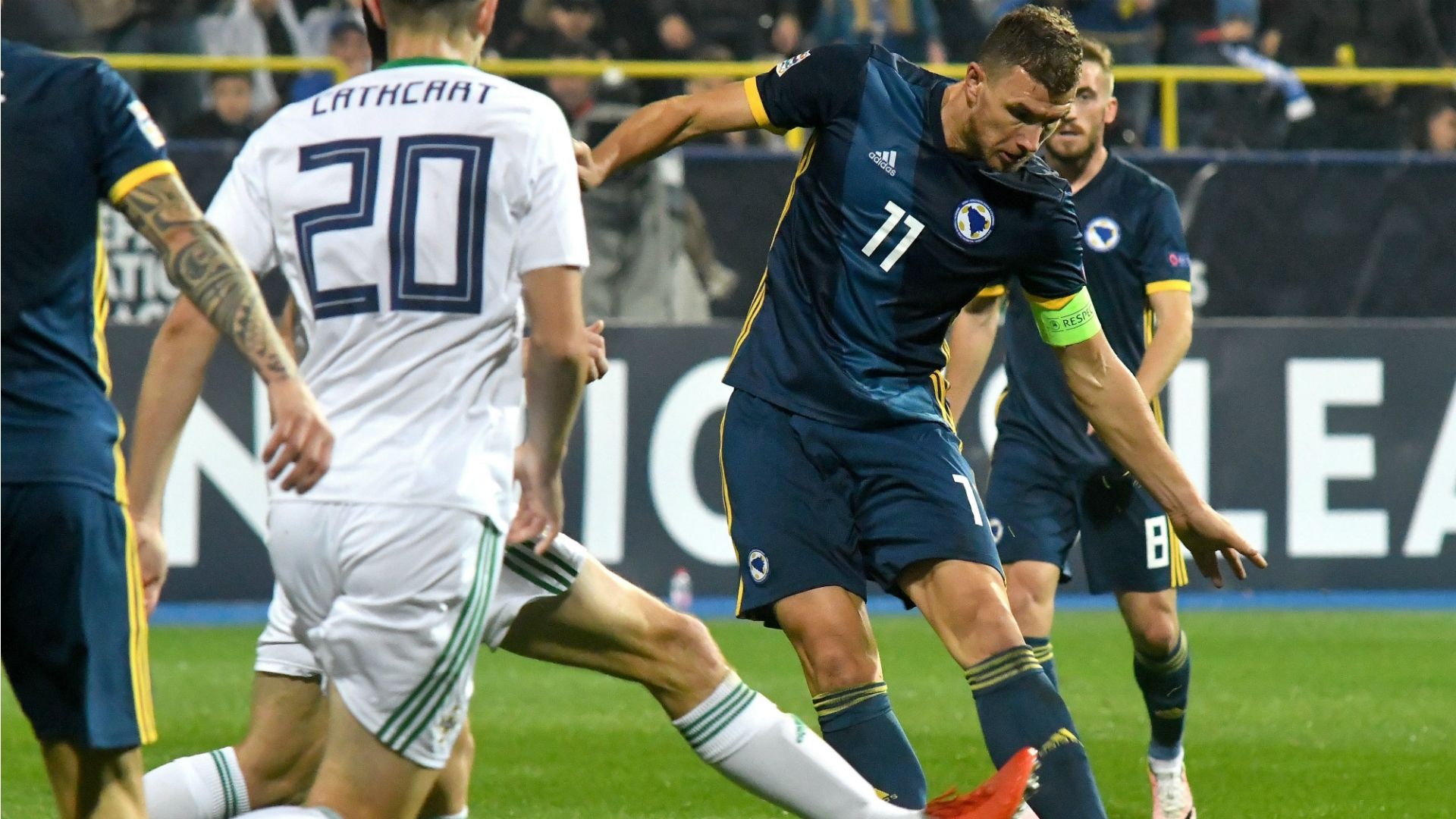 Bosnia and Herzegovina Northern Ireland Edin Dzeko Craig Cathcart 15102018 Nations League