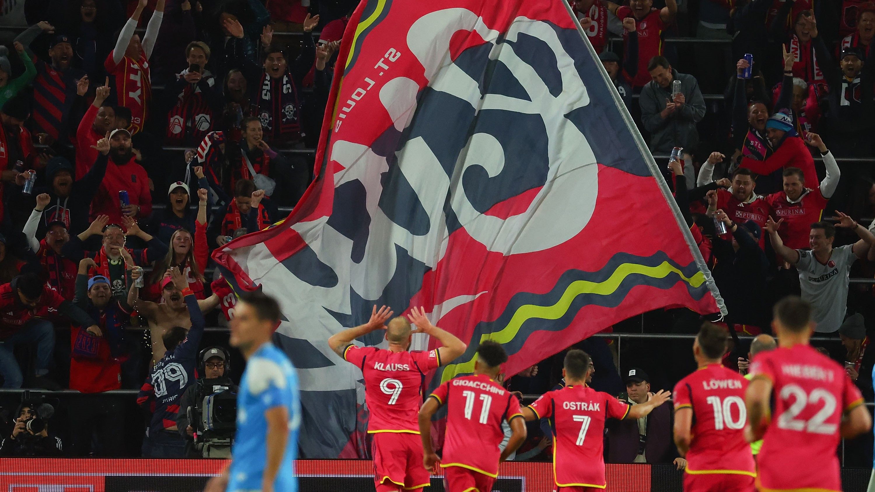 St Louis City celebrating