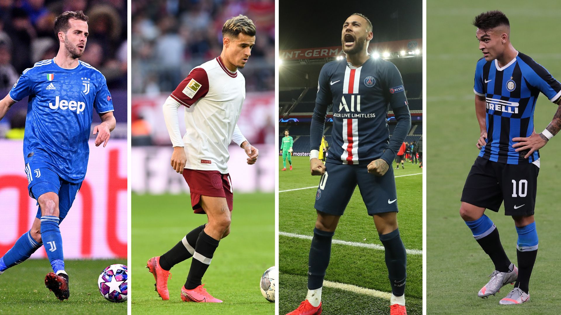 Pjanic, Coutinho, Neymar, Lautaro Martínez