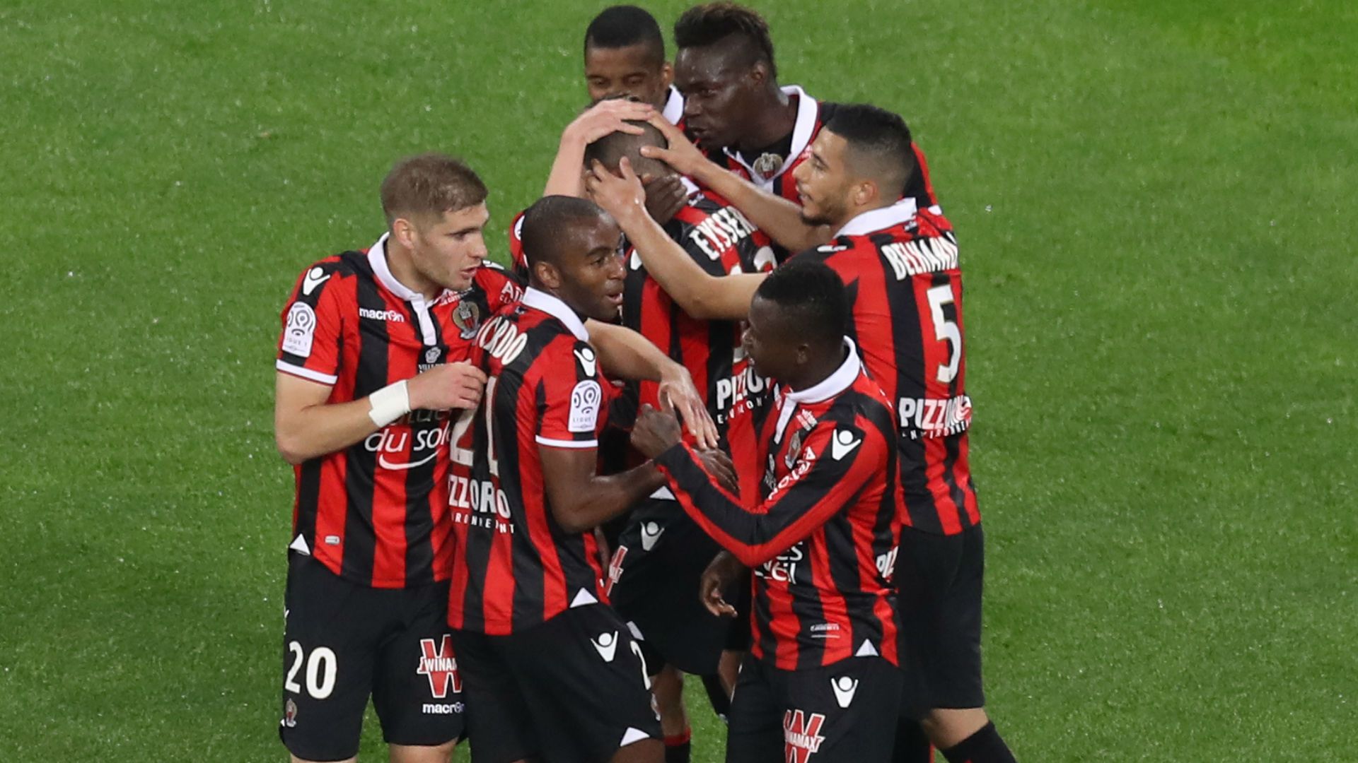 Mario Balotelli Valentin Eysseric Nice Bordeaux Ligue 1 02042017