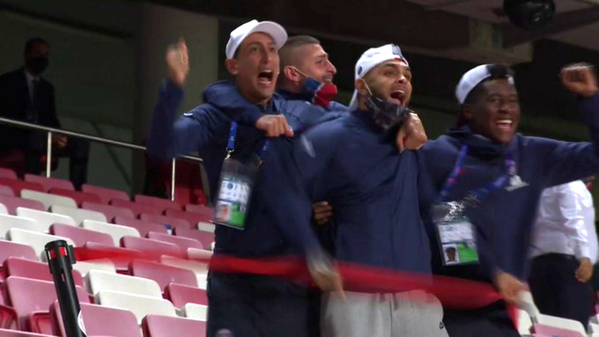 captura tv Di Maria PSG Atalanta