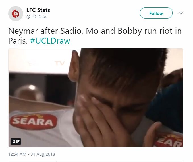 Reaction UCL 2018-19 Draw