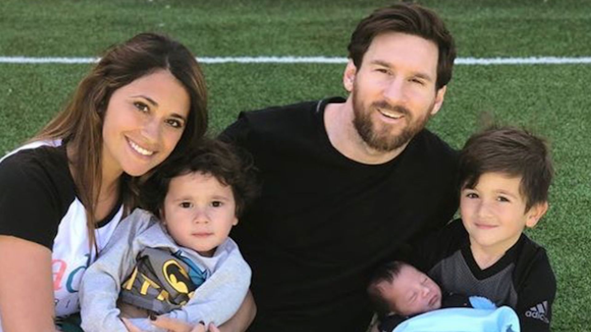 Messi y sus hijos