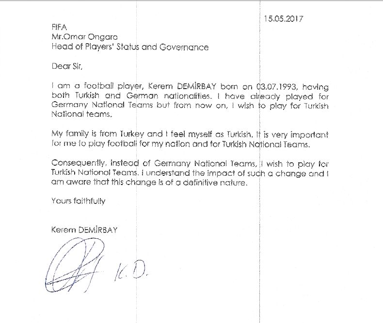 kerem demirbay hoffenheim türkei 051717