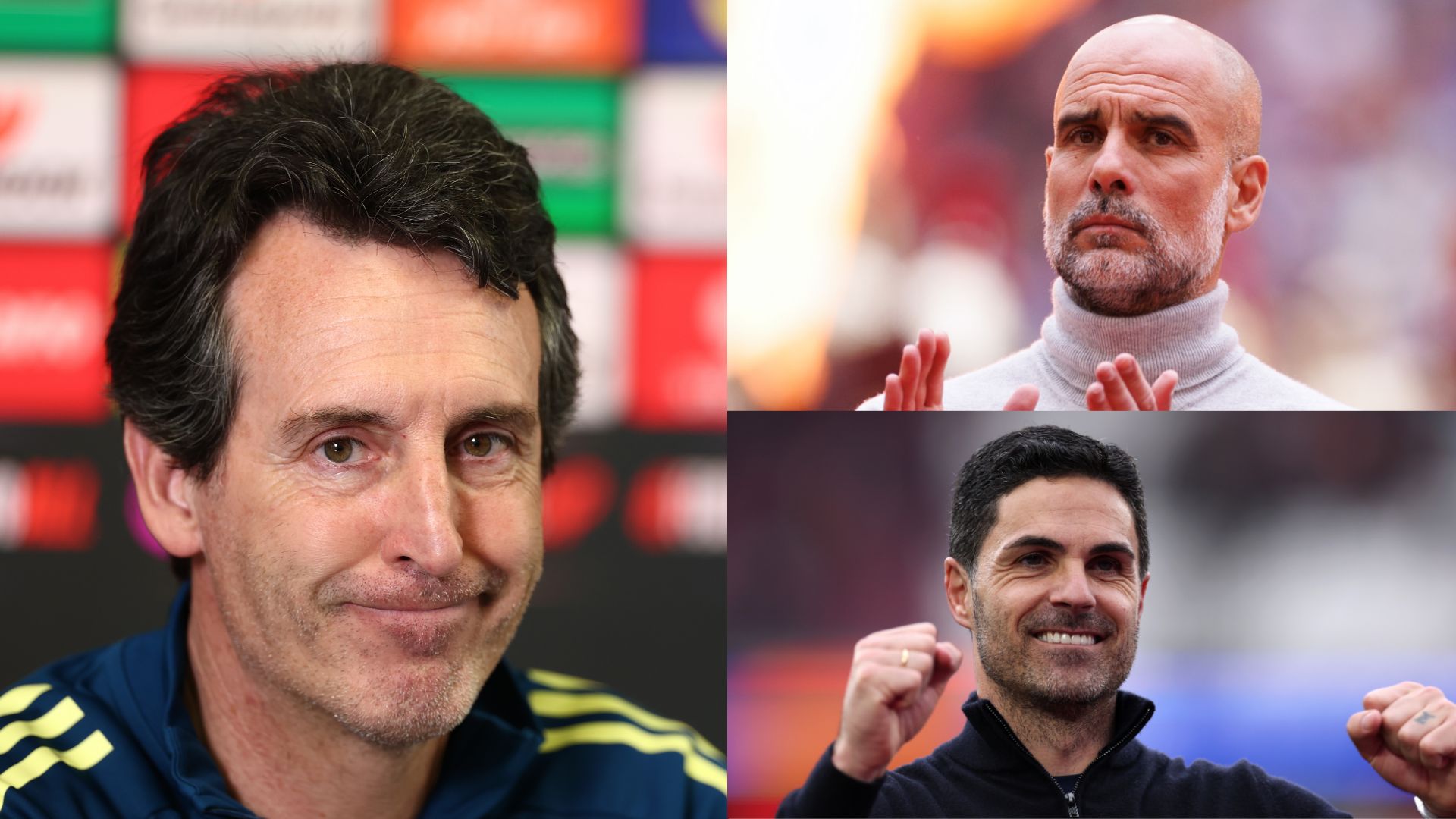 GFX Unai Emery Pep Guardiola Mikel Arteta