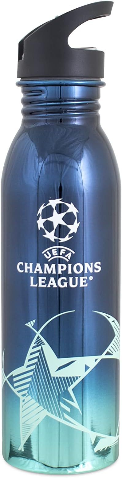 زجاجة مياه بتصميم دوري أبطال أوروبا من الستانلس