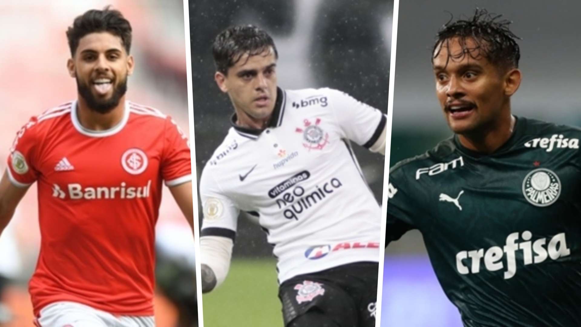 Yuri Alberto Internacional, Fagner Corinthians, Gustavo Scarpa Palmeiras
