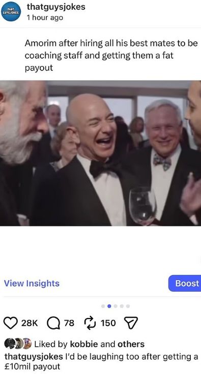 Kobbie Mainoo Ruben Amorim post like