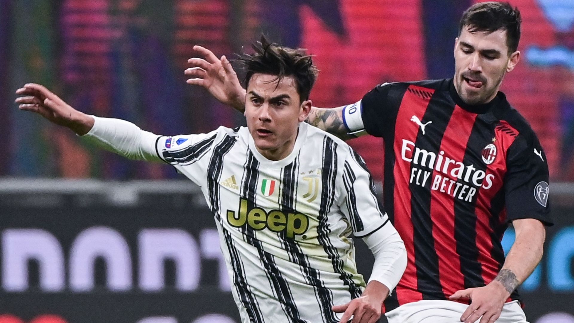 Paulo Dybala, Alessio Romagnoli, AC Milan vs Juventus, Serie A 2020-21