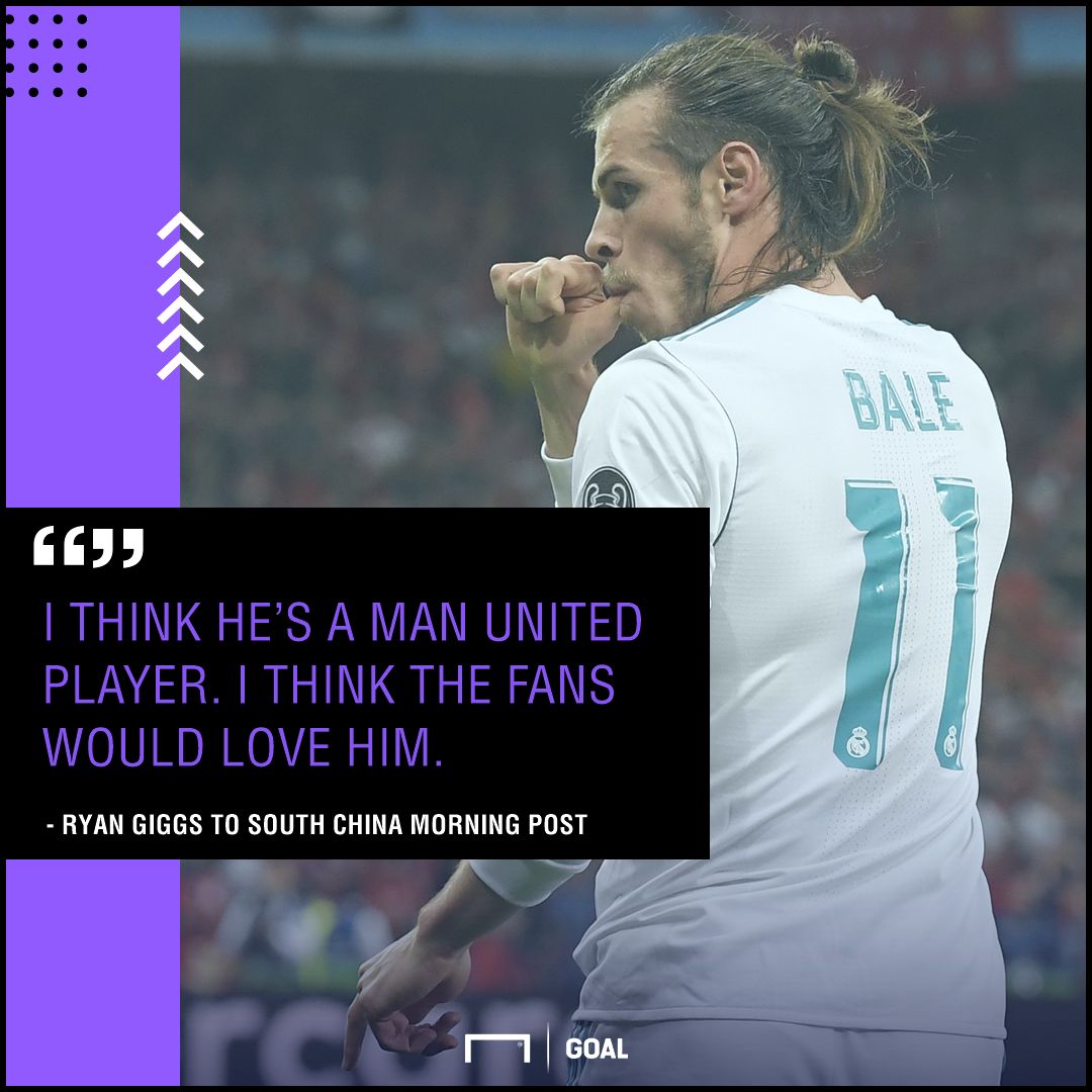 Gareth Bale a Manchester United player Ryan Giggs