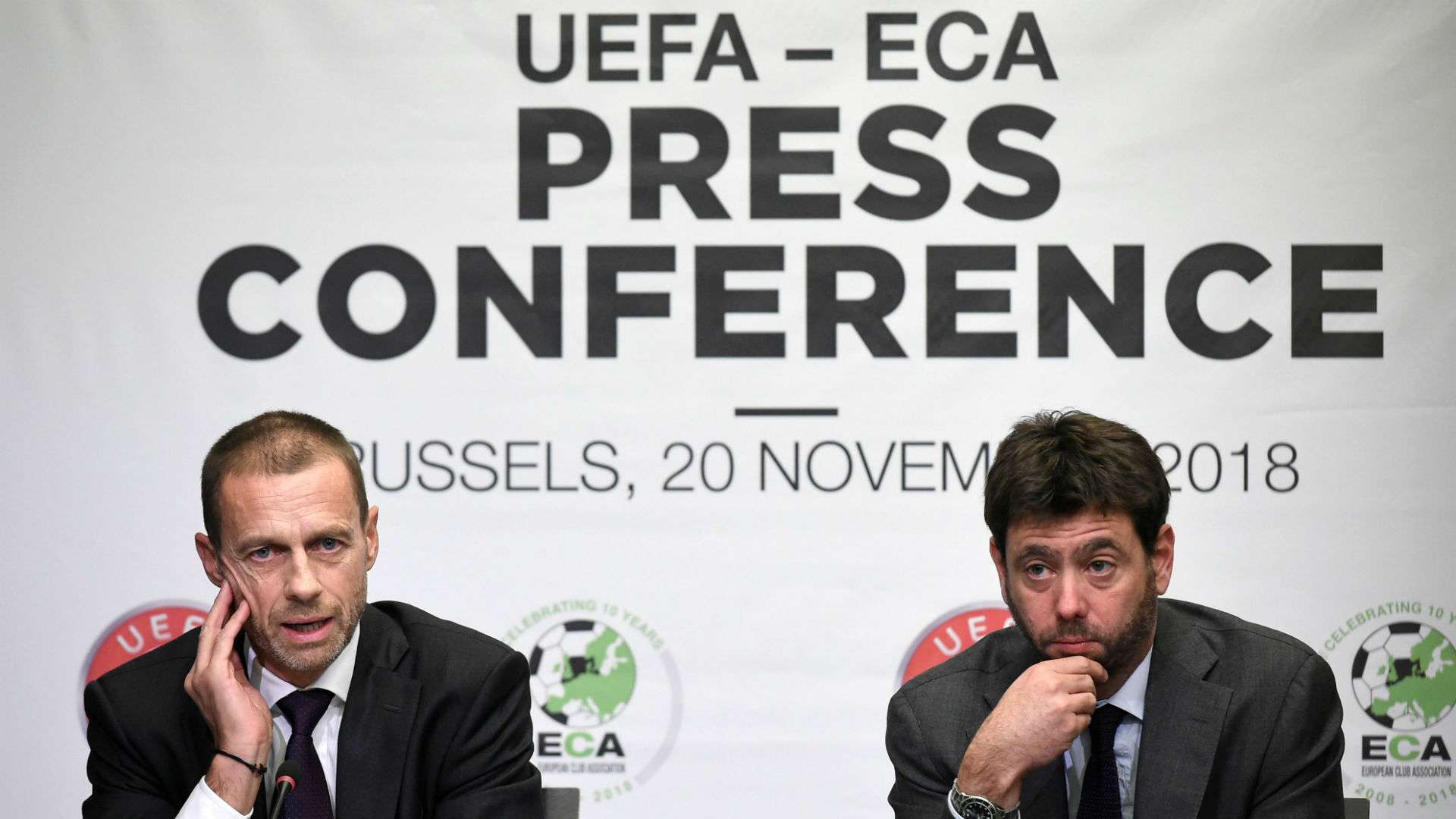 Aleksander Ceferin UEFA Andrea Agnelli ECA 2018