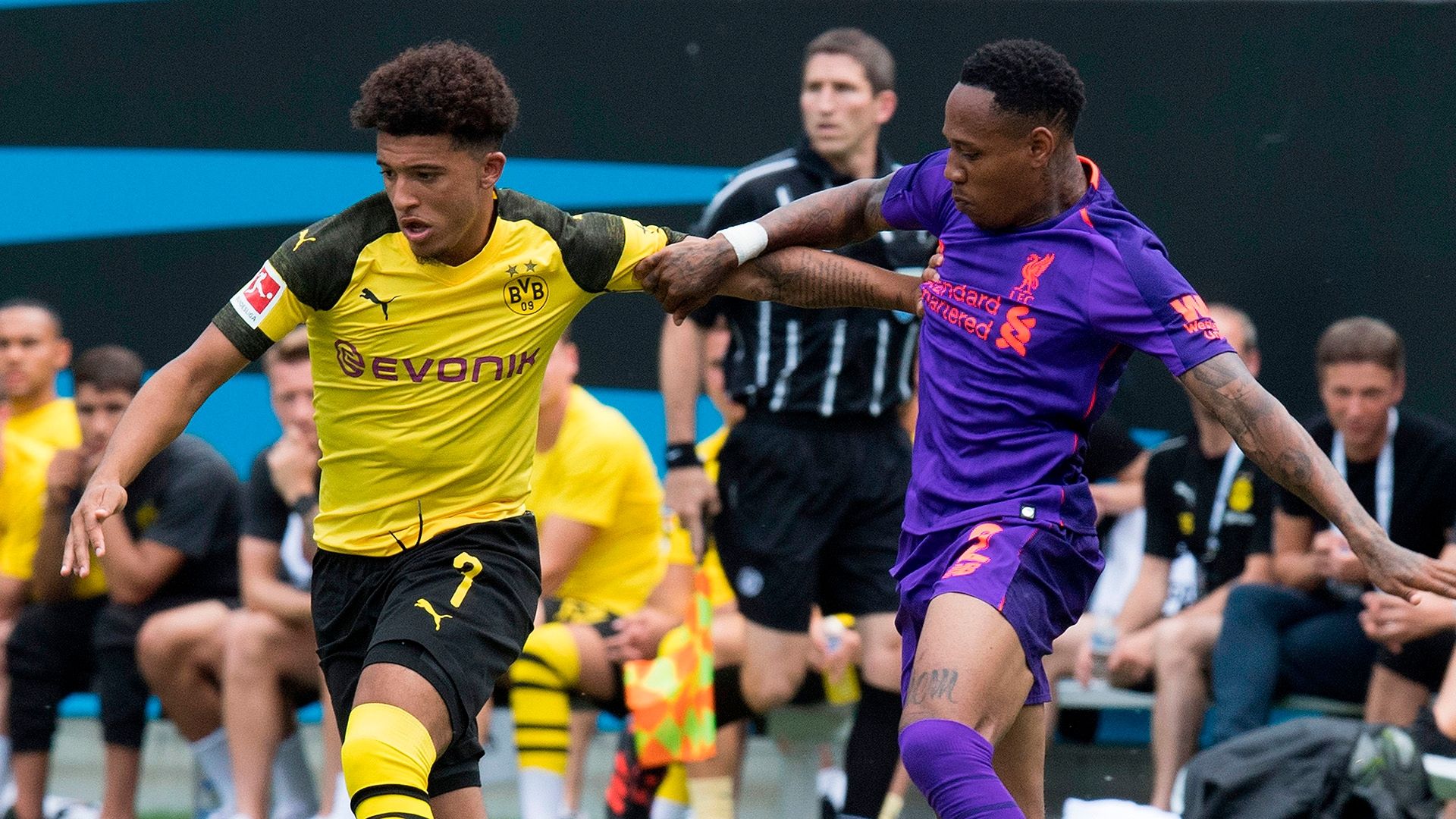 Jadon Sancho Nathaniel Clyne Liverpool Borussia Dortmund ICC 2018 22072018