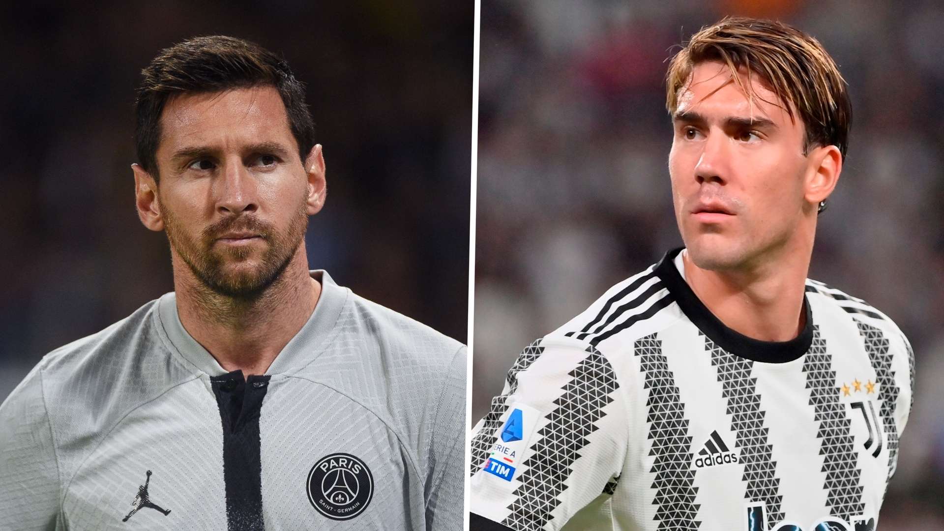 PSG Juventus Messi Vlahovic header