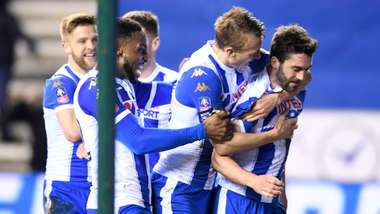 Wigan Athletic celebrate