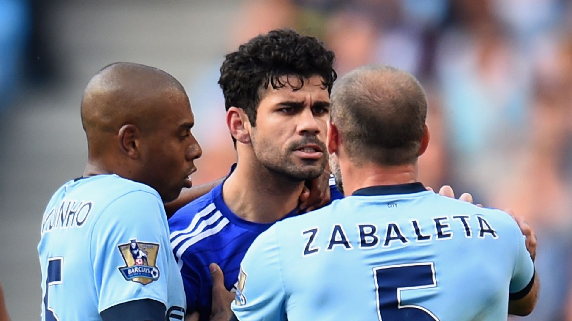 Diego Costa Chelsea; Pablo Zabaleta Manchester City