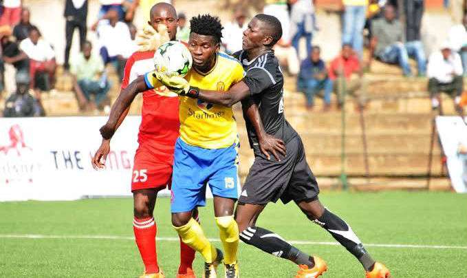 KCCA FC players in action during the Ugandan league.