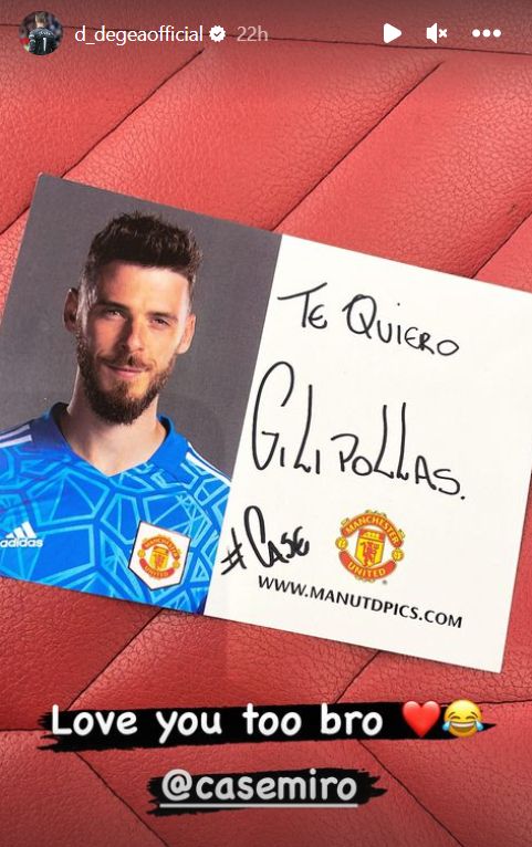 David de Gea Casemiro message