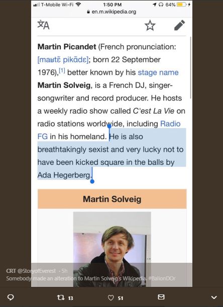 Solveig Twitter reactions