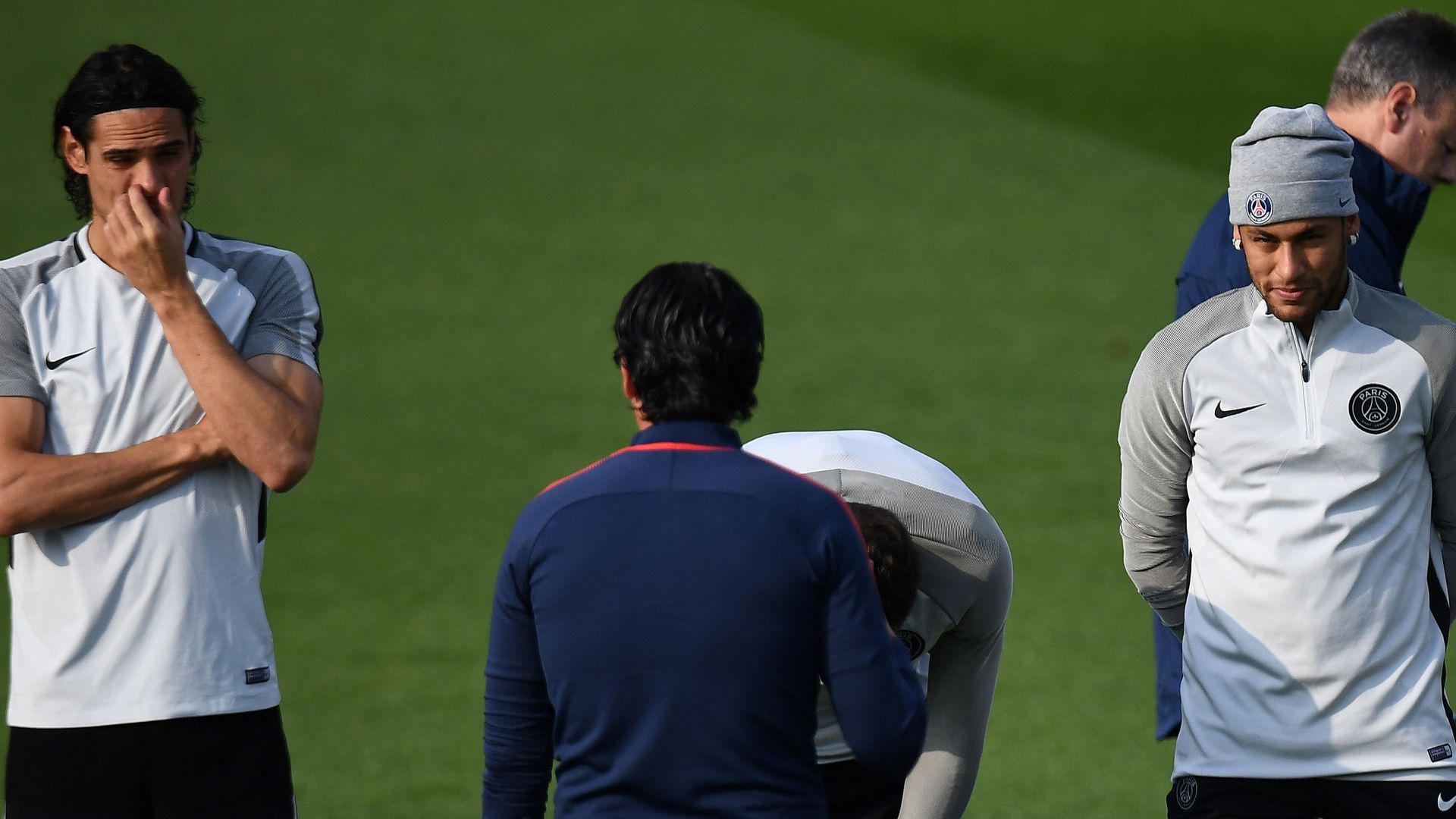 Cavani, Emery y Neymar, PSG