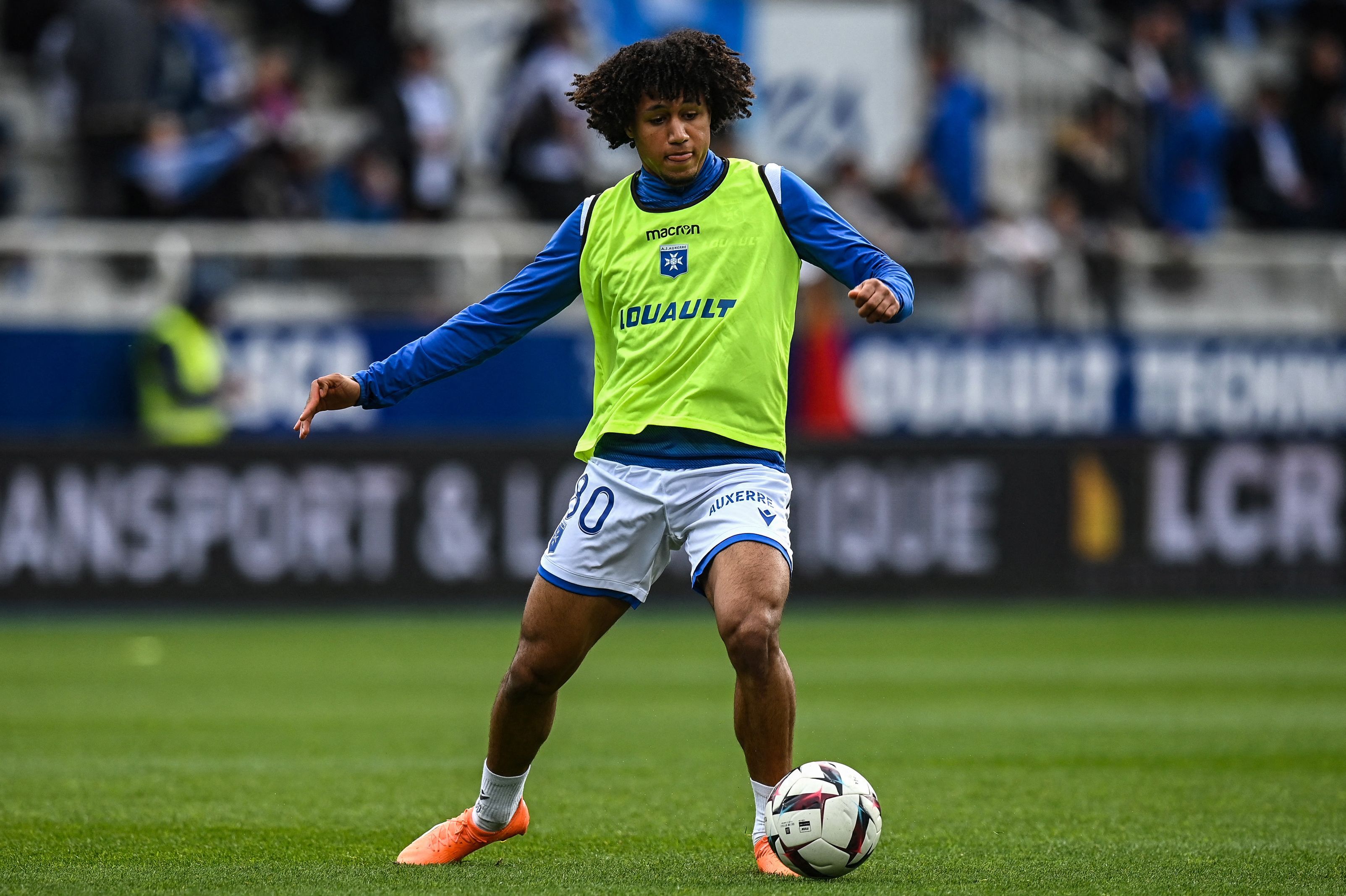 Han-Noah Massengo avant Auxerre-Troyes, le 1er avril.