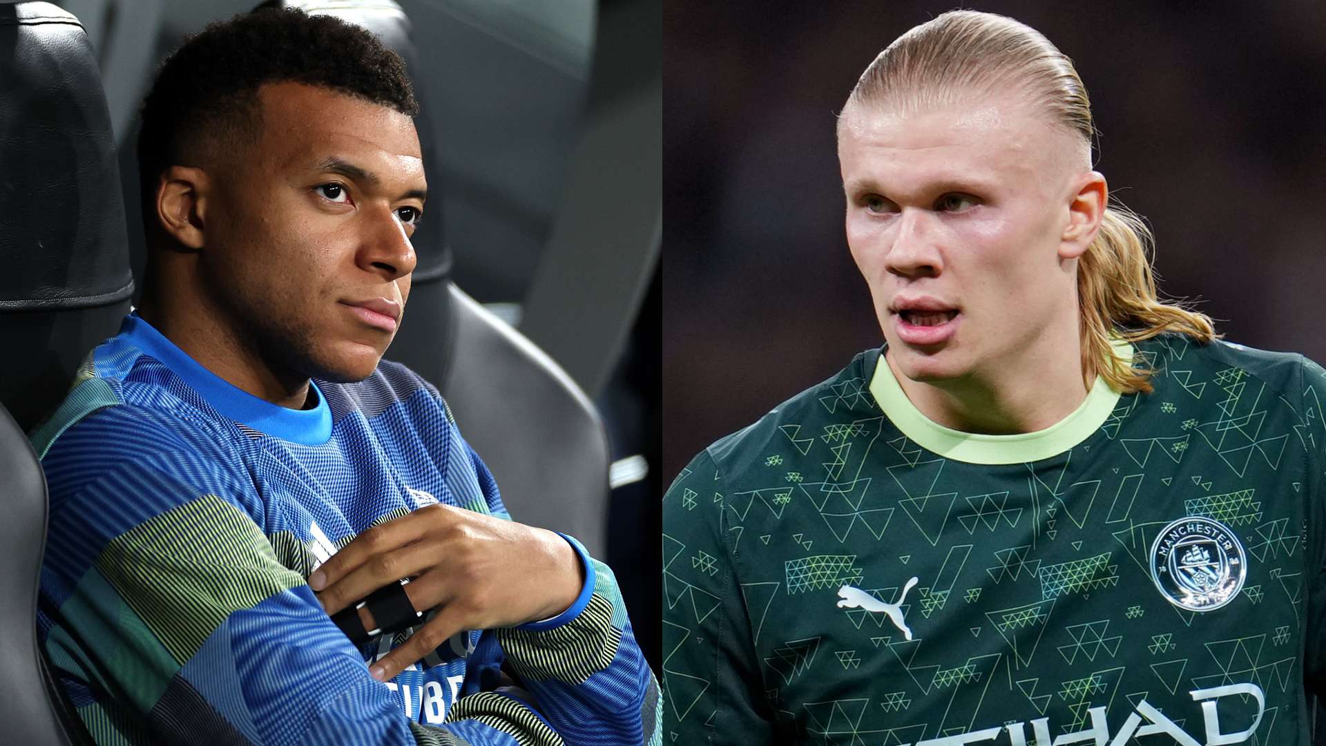 Kylian Mbappe Erling Haaland Real Madrid Manchester City 2025-26 Champions League