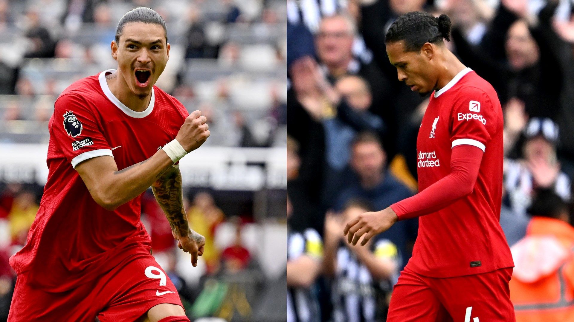 Darwin Nunez Virgil van Dijk Liverpool Newcastle 2023-24 GFX