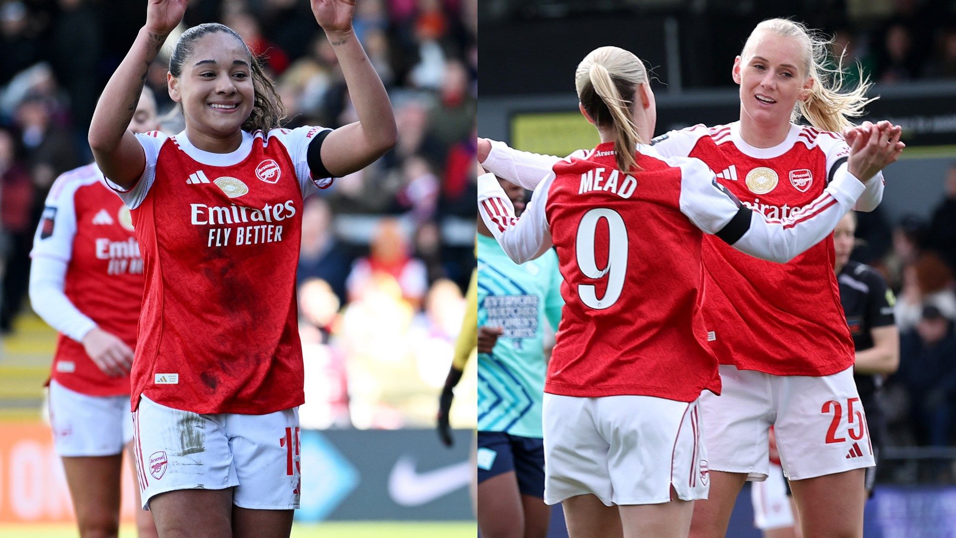 Olivia Smith Stina Blackstenius Arsenal Women split 