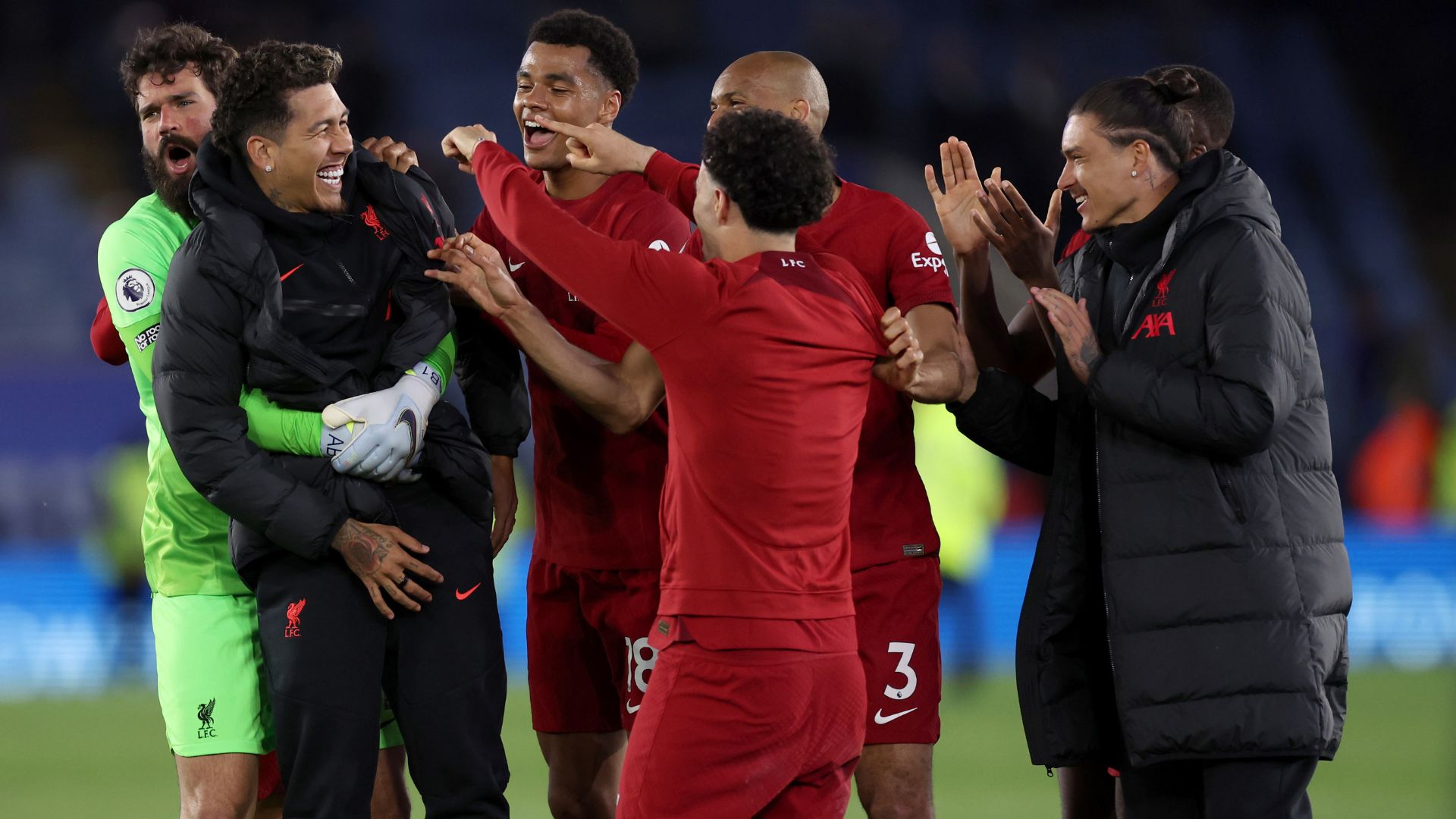 Jugadores del Liverpool después de un partido