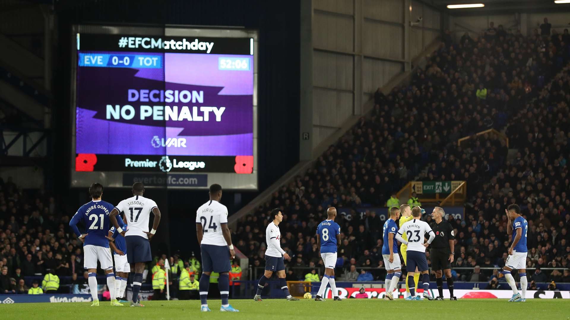 VAR Everton Tottenham 2019-20