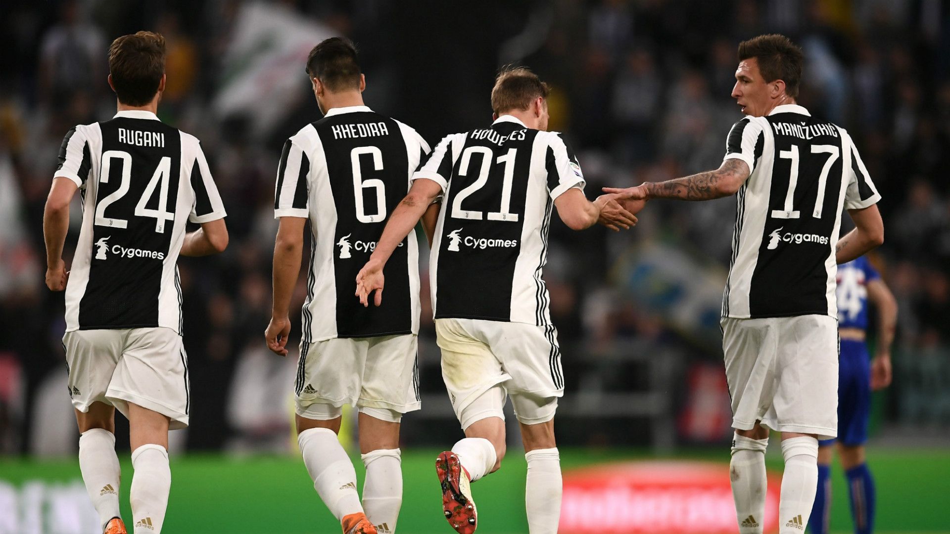 Juventus celebrating Sampdoria Serie A