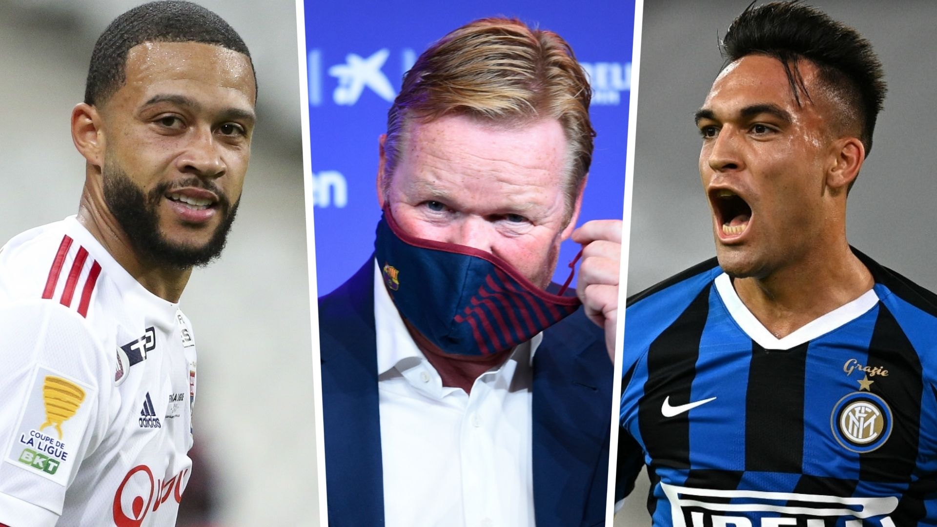 Memphis Depay, Ronald Koeman, Lautaro Martinez