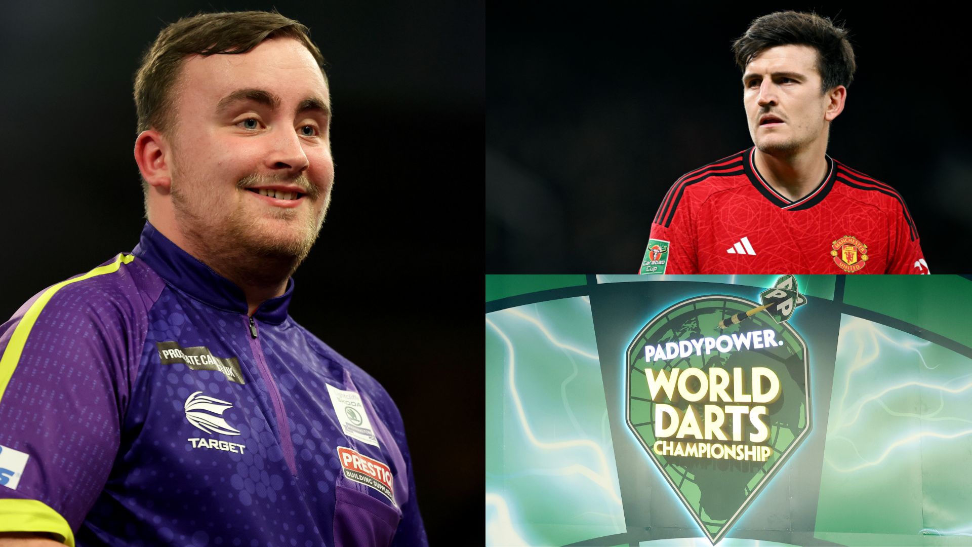 Luke Littler Harry Maguire darts