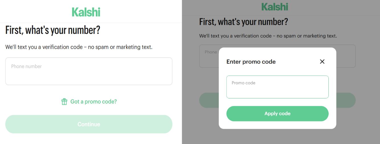 kalshi promo code login