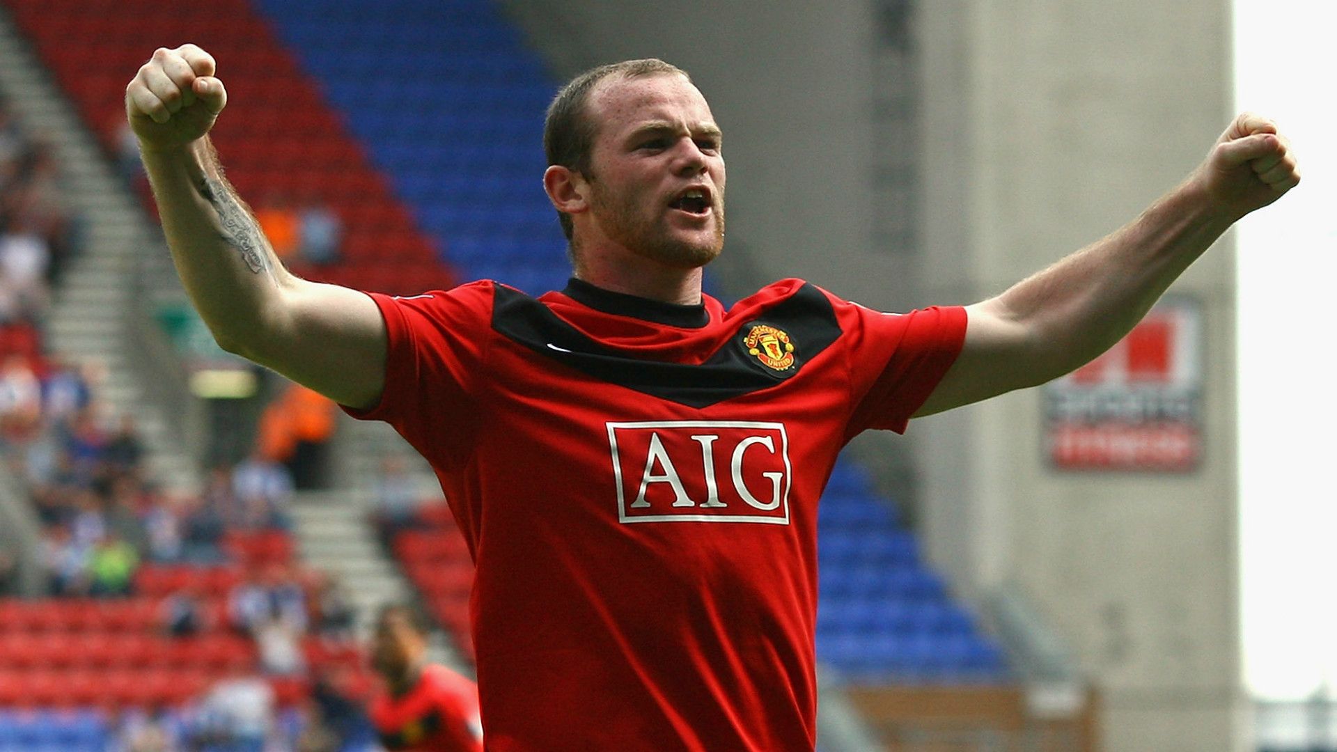 Wayne Rooney Manchester United Wigan 2009 - 100th Man Utd goal
