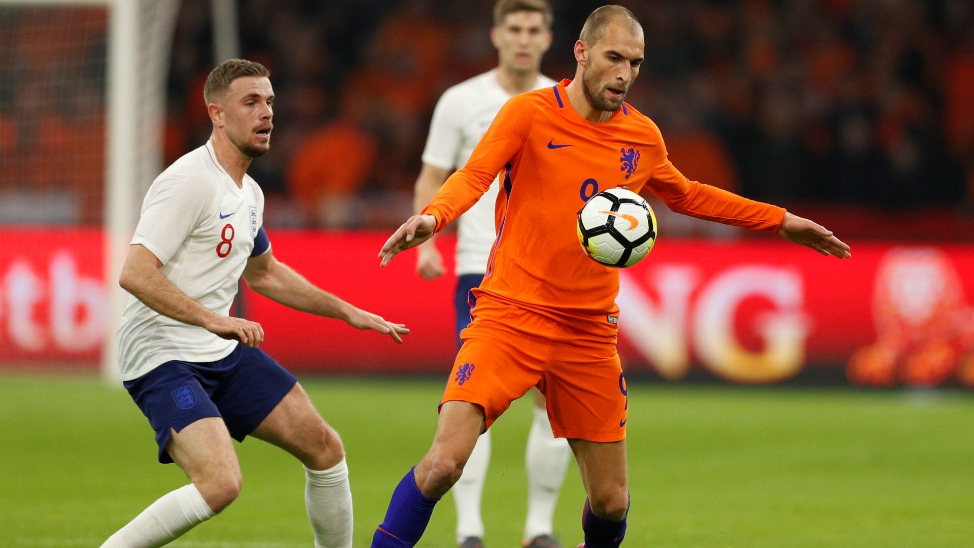 Jordan Henderson, Bas Dost, Netherlands - England 03232018