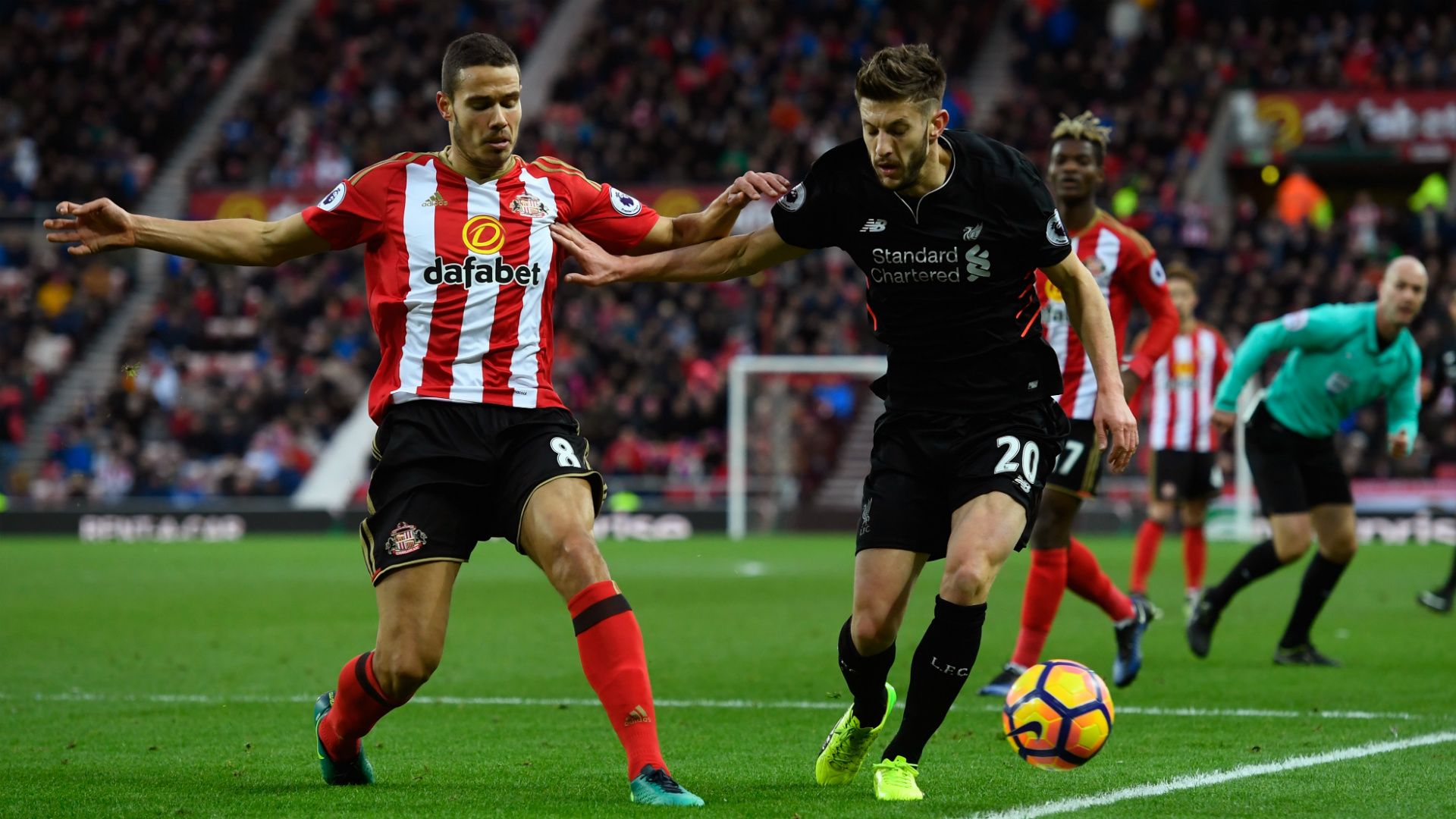 Jack Rodwell Adam Lallana Sunderland Liverpool EPL 01022017