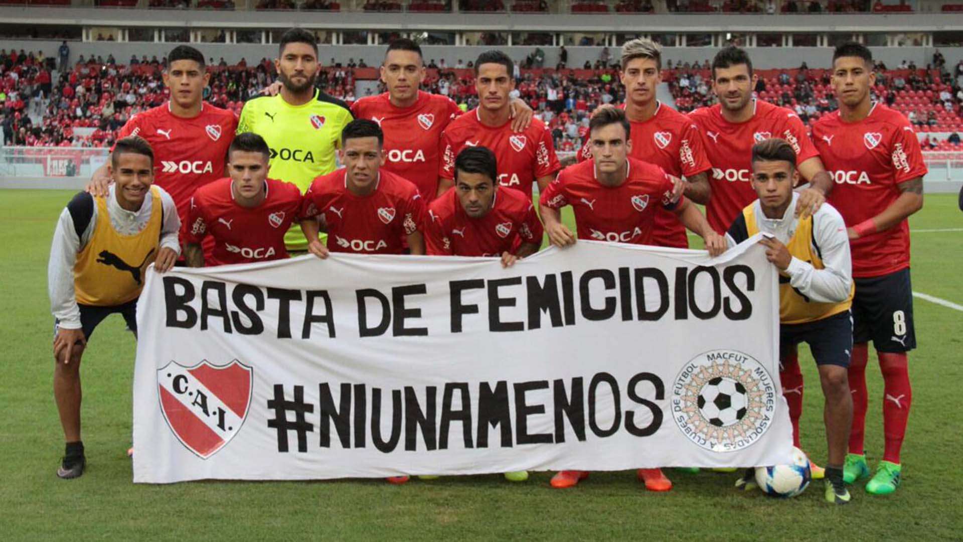 Independiente Rafaela Femicidios #NiUnaMenos Primera Division 15042017