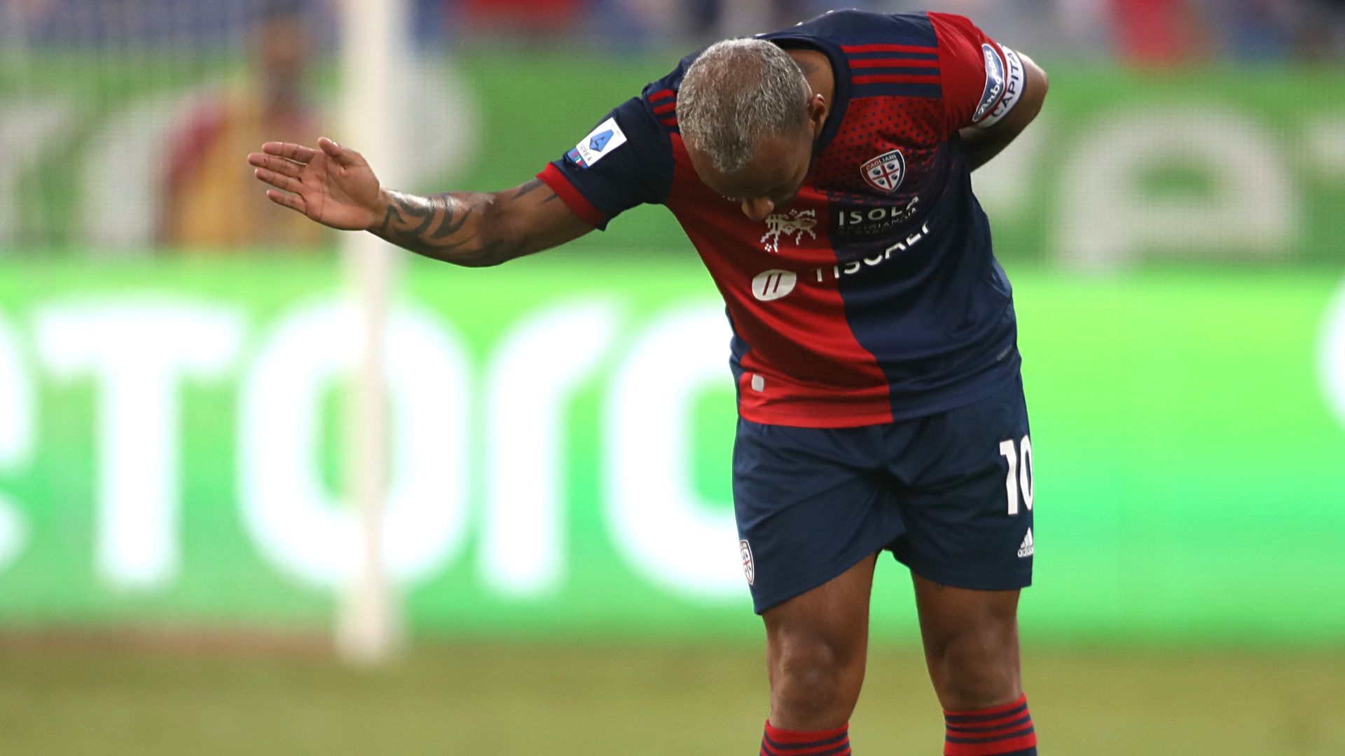 Joao Pedro celebrating Cagliari Spezia Serie A